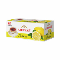 Чай Азерчай байховый лимон чёрный 25 пак