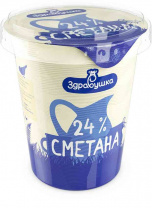 Сметана 24% 380г п/ст
