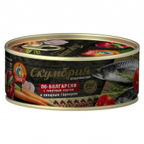 Скумбрия атл. По-болгарски т/с и овощн.гарн. 240г 1*24 Сохраним традиции ТМ