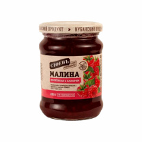 Ягода протертая с сахаром малина 280 г 1*12шт ТМ СТОЕВЪ