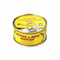 Печень и икра минтая 120гр 1*108шт ТМ Кайтес