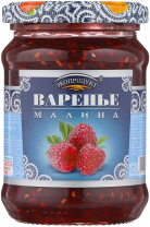 Варенье Малиновое ст/б 325г 1*12шт.ТМ Экопродукт