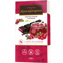 Шоколад темный с пюре из клюквы 180 г