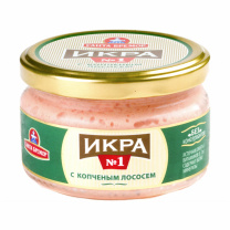 Икра мойвы №1 деликатесная С КОПЧ.ЛОСОСЕМ 180г/6 ТМ Санта Бремор
