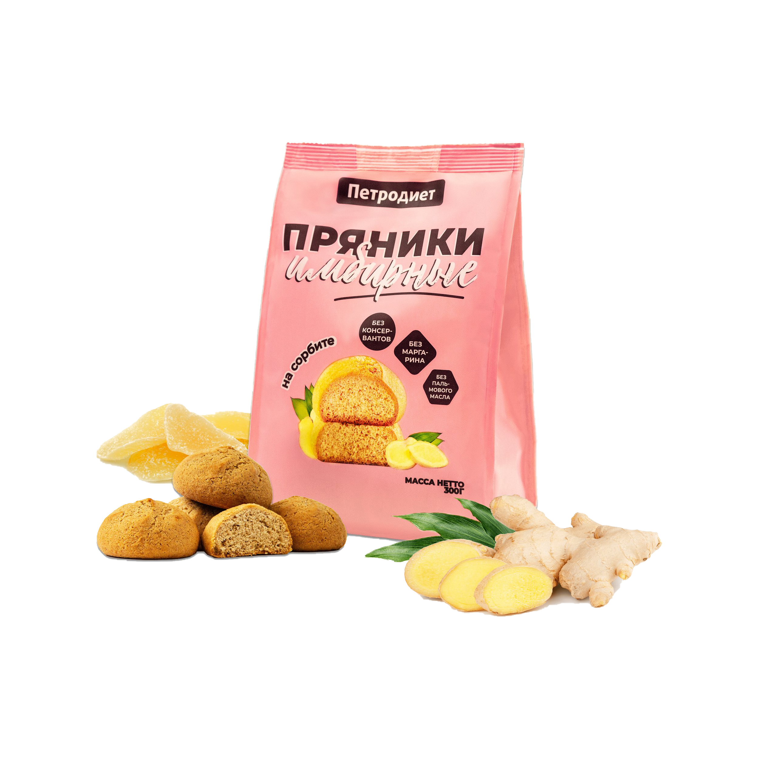 Пряники Имбирные на сорбите 300 г 