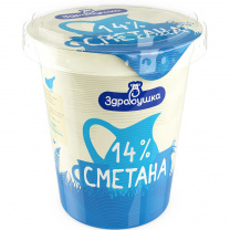 Сметана 14% 380г п/ст 