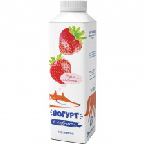 Йогурт 2,5% 500г ГОСТ клубника