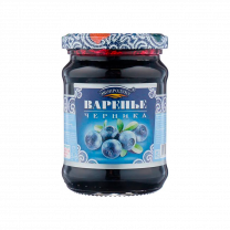 Варенье Черничное ст/б 325г 1*12шт.ТМ Экопродукт