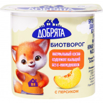 Биотворог Добрята 4,2% 100 г персик 