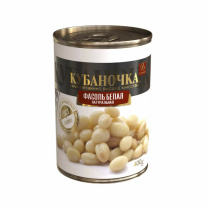 Фасоль натуральная белая Кубаночка ж/б ключ 400г/12