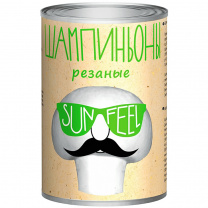 Грибы Шампиньоны резаные SUNFEEL 425мл/24 (Китай)