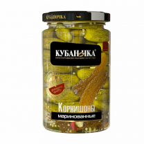 Огурцы корнишоны марин.360г 1*12шт Кубаночка ТМ