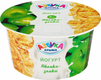 Йогурт 4% 140г ТМ Азбука Крыма Яблоко-злаки