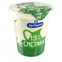 Сметана 19% 380г п/ст
