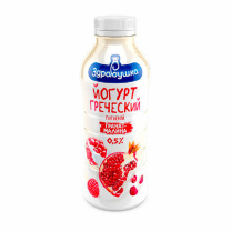 Йогурт Греческий 0,5% 430г Гранат-Малина