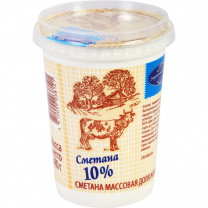 Сметана 10% 350г п/ст