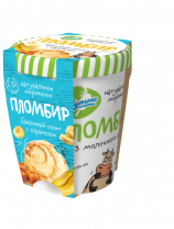 Морож.Пломбир банановый сплит с карамелью 270г 