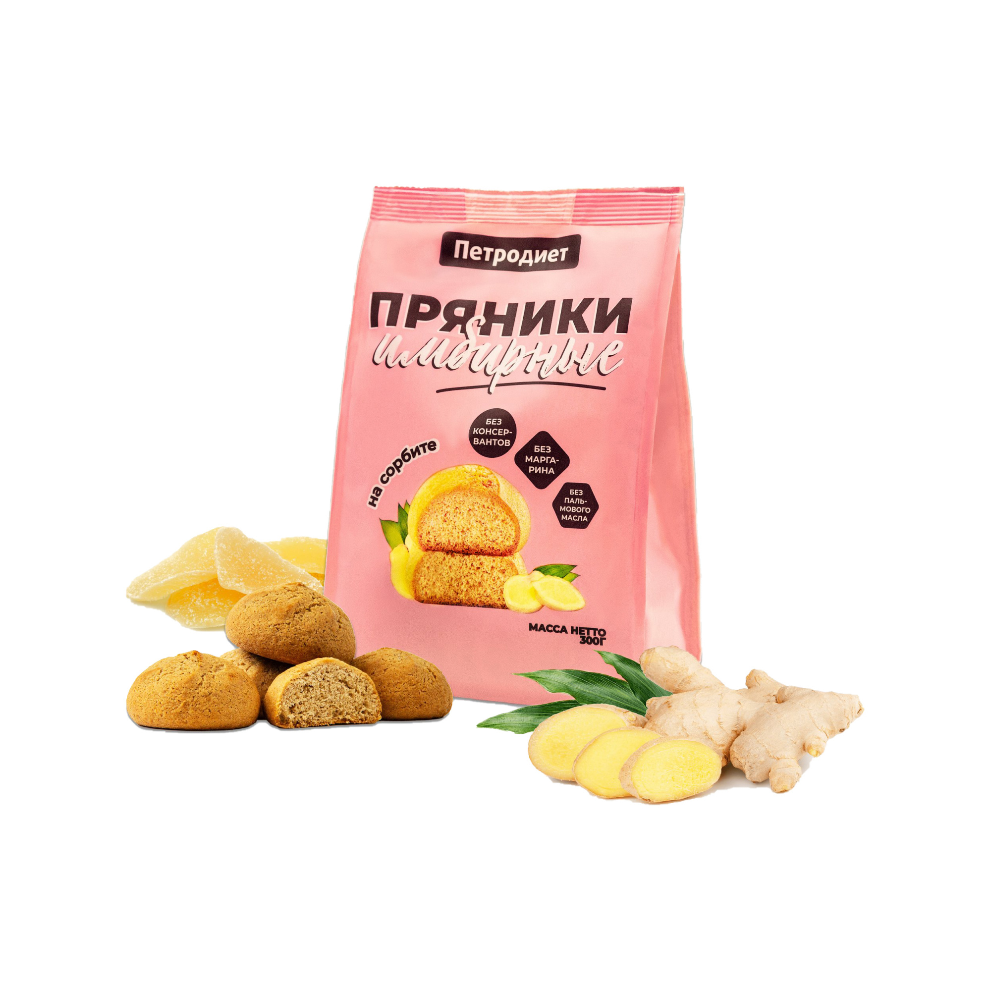 Пряники Имбирные на сорбите 300 г 
